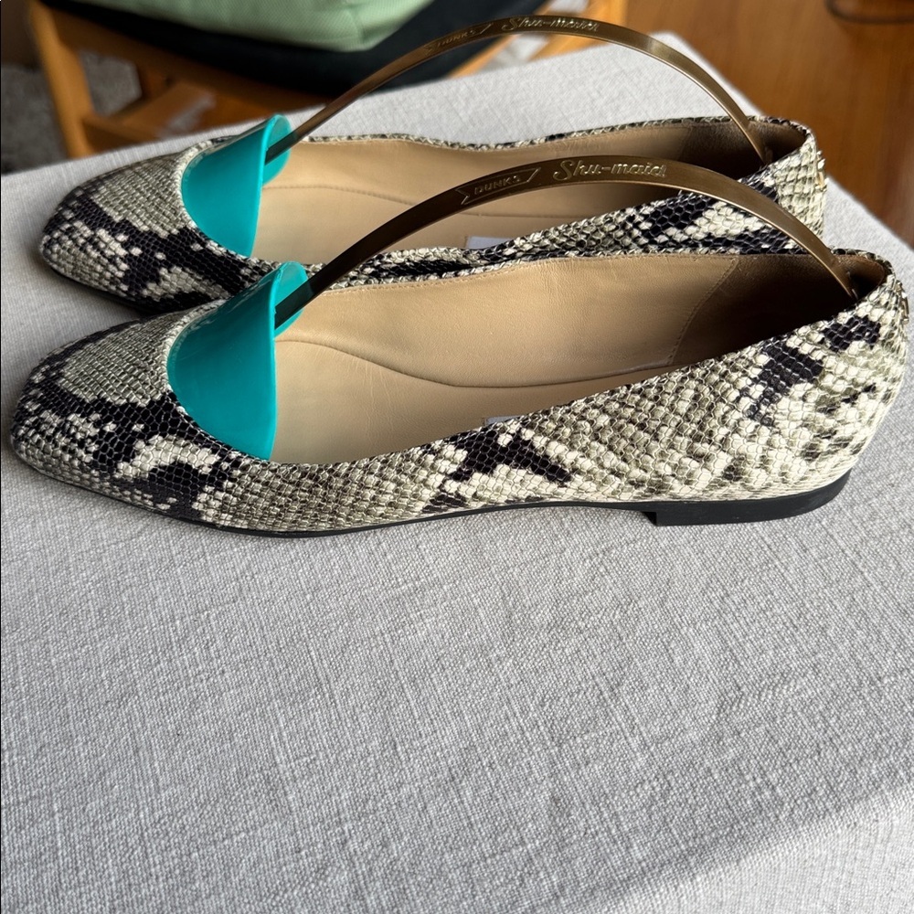 JIMMY CHOO Modell Squared Toe Snake Flats Sz 36 - Picture 4 of 10